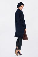 Vêtements hijab BLEU MARINE TUNIQUE À COL CHEMISE ALVINA T 4721