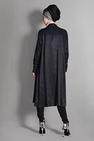 Tesettür giyim SİYAH GENİŞ KESİM SİMLİ TUNİK 4782 