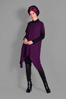 Tesettür giyim MOR SİM DETAYLI 2&prime;Lİ TUNİK 4787 
