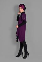 Tesettür giyim MOR SİM DETAYLI 2&prime;Lİ TUNİK 4787 