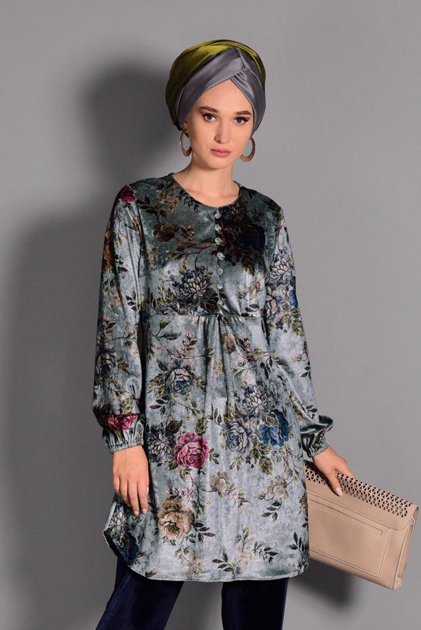 Tesettür giyim  Floral Desenler - TRENDTESETTÜR