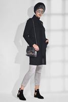 Tesettür giyim SİYAH PAYET İŞLEMELİ CEPLİ TUNİK  4865 