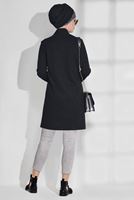 Tesettür giyim SİYAH PAYET İŞLEMELİ CEPLİ TUNİK  4865 
