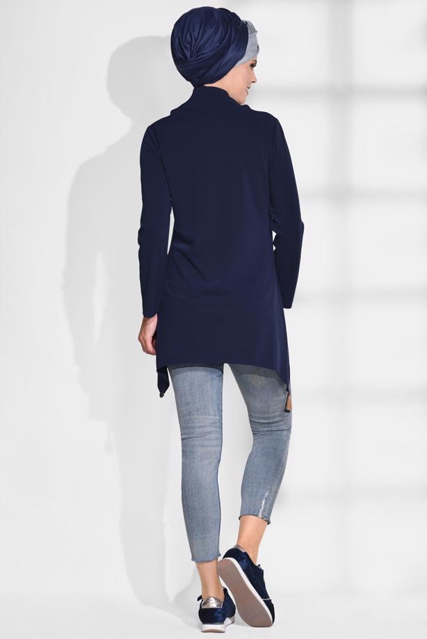 Tesettür giyim  DEGAJE YAKA TUNİK 4866  - TRENDTESETTÜR