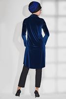 Tesettür giyim LACİVERT ŞAL YAKA DANTEL DETAYLI TUNİK 4870