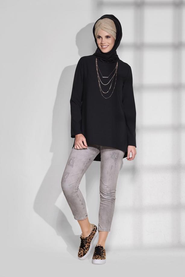 Tesettür giyim  CEP DETAYLI TUNİK 4871  - TRENDTESETTÜR