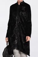 Tesettür giyim SİYAH HAKİM YAKA FERMUARLI KADİFE EŞOFMAN TUNİK 4872