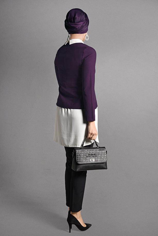 Tesettür giyim  İKİLİ GÖRÜNÜMLÜ TUNİK 4907  - TRENDTESETTÜR