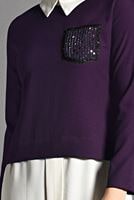 Tesettür giyim MOR İKİLİ GÖRÜNÜMLÜ TUNİK 4907 