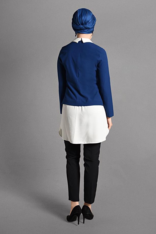 Tesettür giyim  İKİLİ GÖRÜNÜMLÜ TUNİK 4907  - TRENDTESETTÜR