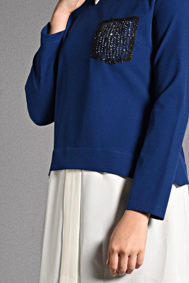 Tesettür giyim  İKİLİ GÖRÜNÜMLÜ TUNİK 4907  - TRENDTESETTÜR