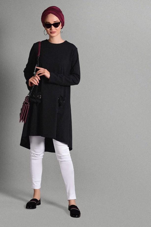 Vêtements hijab  GROMMET DETAILED TUNIC 4988  - TRENDTESETTÜR