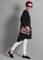 Hijab clothing BLACK GROMMET DETAILED TUNIC 4988 