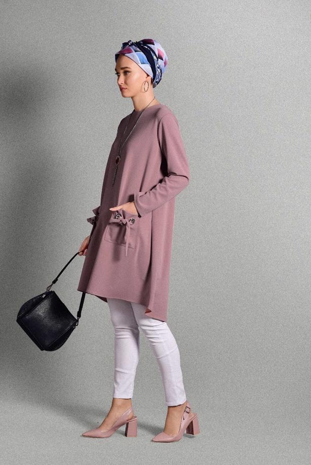 Vêtements hijab  GROMMET DETAILED TUNIC 4988  - TRENDTESETTÜR