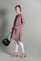 Vêtements hijab POUDRE TUNIQUE À ŒILLETS 4988 