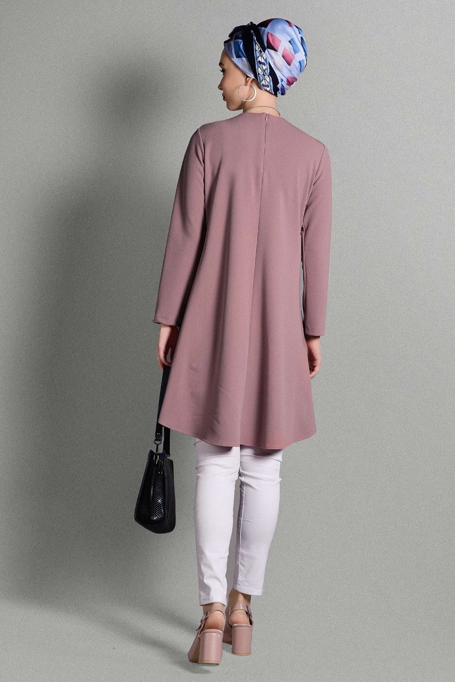 Vêtements hijab POUDRE TUNIQUE À ŒILLETS 4988 