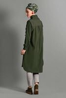 Tesettür giyim HAKİ YILDIZ ARMALI TUNİK 5012