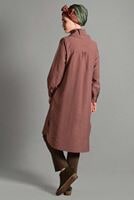 Tesettür giyim KAHVE YILDIZ ARMALI TUNİK 5012