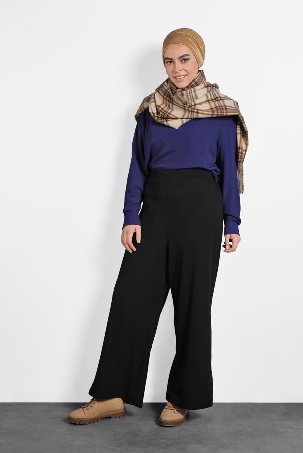 Vêtements hijab NOIR T 7410 Alvina 6775 Pantolon - TRENDTESETTÜR
