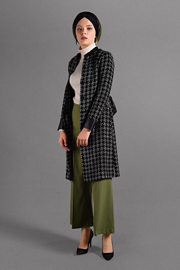 Vêtements hijab  MANDARIN COLLAR TRENCH-COAT 4008  - TRENDTESETTÜR