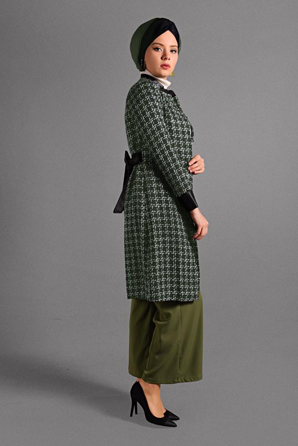 Vêtements hijab  MANDARIN COLLAR TRENCH-COAT 4008  - TRENDTESETTÜR