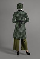 Hijab clothing KHAKI MANDARIN COLLAR TRENCH-COAT 4008 