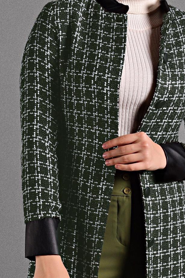 Vêtements hijab  MANDARIN COLLAR TRENCH-COAT 4008  - TRENDTESETTÜR