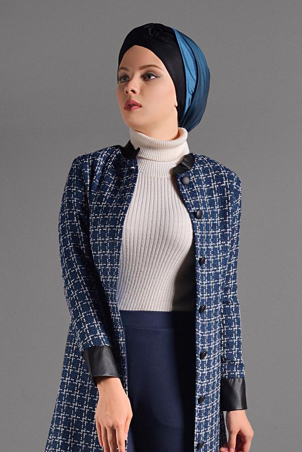 Vêtements hijab  MANDARIN COLLAR TRENCH-COAT 4008  - TRENDTESETTÜR