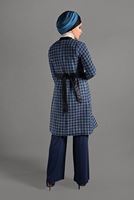 Hijab clothing GREEN MANDARIN COLLAR TRENCH-COAT 4008 