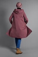 Tesettür giyim PEMBE KAPÜŞONLU PELUŞ ASTARLI TRENÇKOT  41471