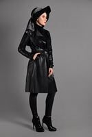 Vêtements hijab NOIR IMPERMÉABLE EN DAIM À CLASSIQUE 0446