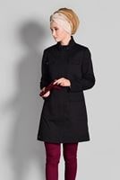 Tesettür giyim SİYAH PAMUKLU SIRTI NAKIŞ DETAYLI TRENÇKOT 1150 