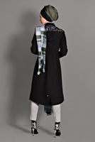 Tesettür giyim SİYAH DÜĞMELİ CEP DETAYLI TRENÇKOT 1157 