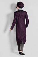 Tesettür giyim MÜRDÜM KAPÜŞONLU FERMUARLI TRENÇKOT 1158 