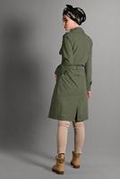 Hijab clothing KHAKI BELTED TRENCH-COAT 6308 