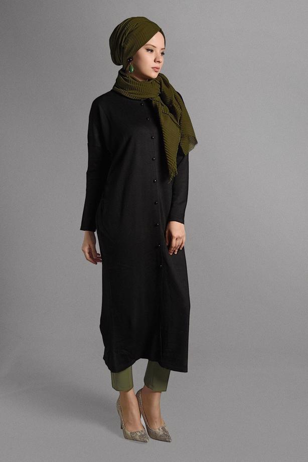 Vêtements hijab  PEARL DETAILED CARDIGAN 406  - TRENDTESETTÜR