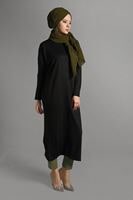 Vêtements hijab NOIR GILET MAILLE À PERLES 406