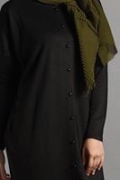 Vêtements hijab NOIR GILET MAILLE À PERLES 406