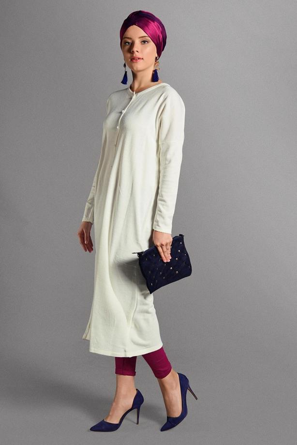 Vêtements hijab  PEARL DETAILED CARDIGAN 406  - TRENDTESETTÜR