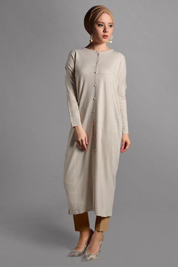 Vêtements hijab  PEARL DETAILED CARDIGAN 406  - TRENDTESETTÜR