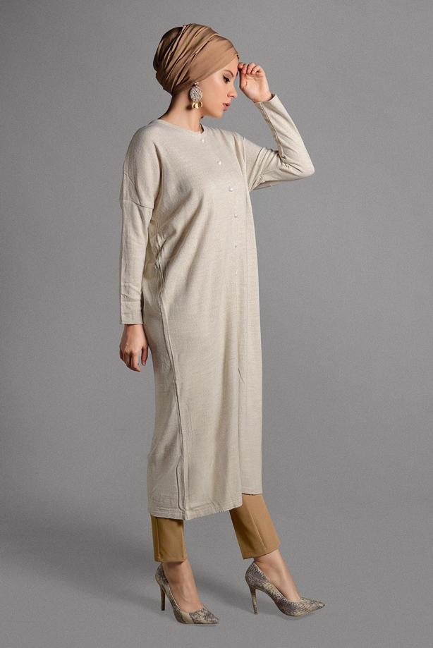 Vêtements hijab  PEARL DETAILED CARDIGAN 406  - TRENDTESETTÜR