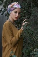 Vêtements hijab ORANGE GILET MAILLE À PERLES 406