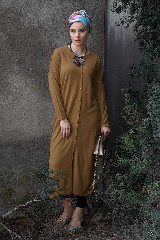 Vêtements hijab  PEARL DETAILED CARDIGAN 406  - TRENDTESETTÜR