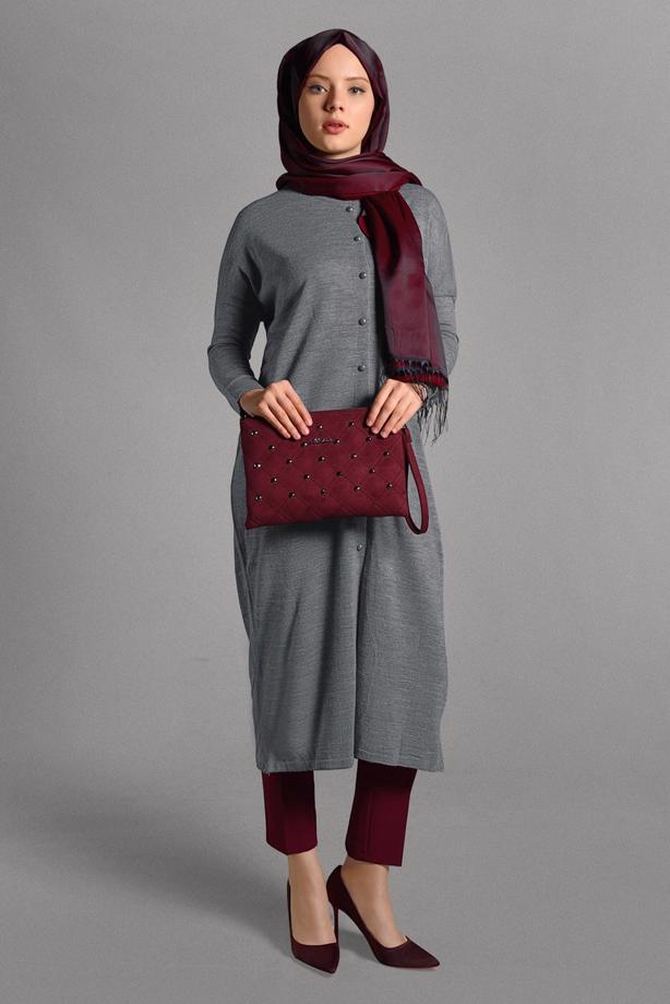 Vêtements hijab  PEARL DETAILED CARDIGAN 406  - TRENDTESETTÜR