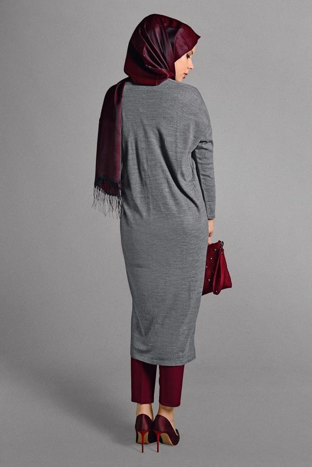 Vêtements hijab  PEARL DETAILED CARDIGAN 406  - TRENDTESETTÜR