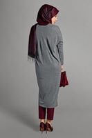 Vêtements hijab GRIS GILET MAILLE À PERLES 406