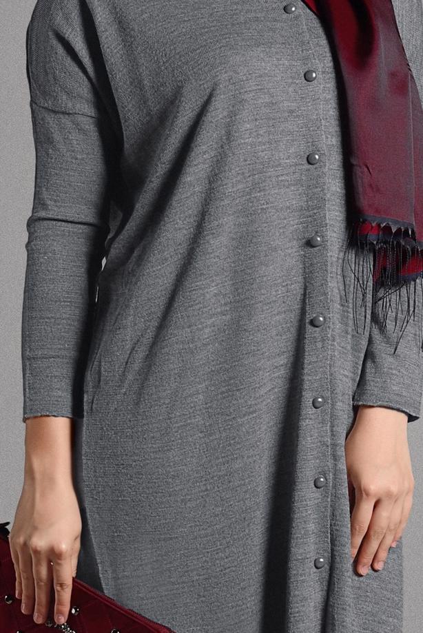 Vêtements hijab  PEARL DETAILED CARDIGAN 406  - TRENDTESETTÜR