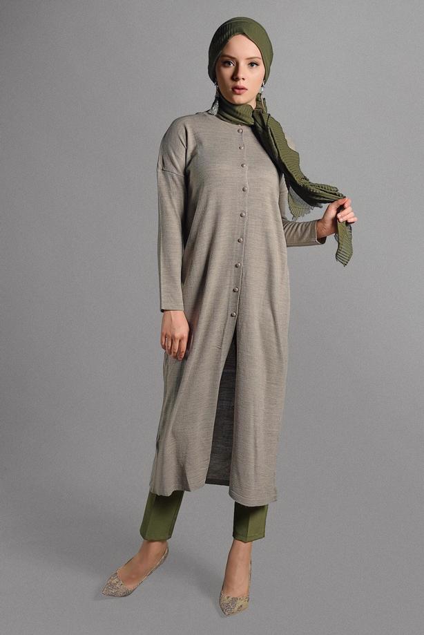 Vêtements hijab  PEARL DETAILED CARDIGAN 406  - TRENDTESETTÜR