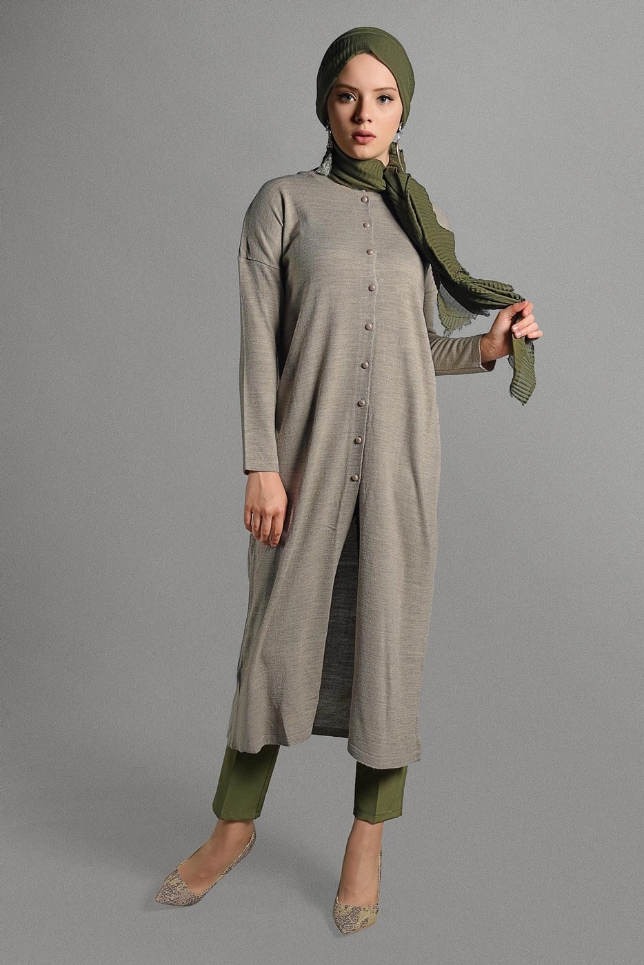 Vêtements hijab VISON GILET MAILLE À PERLES 406