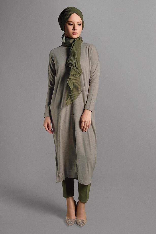 Vêtements hijab  PEARL DETAILED CARDIGAN 406  - TRENDTESETTÜR